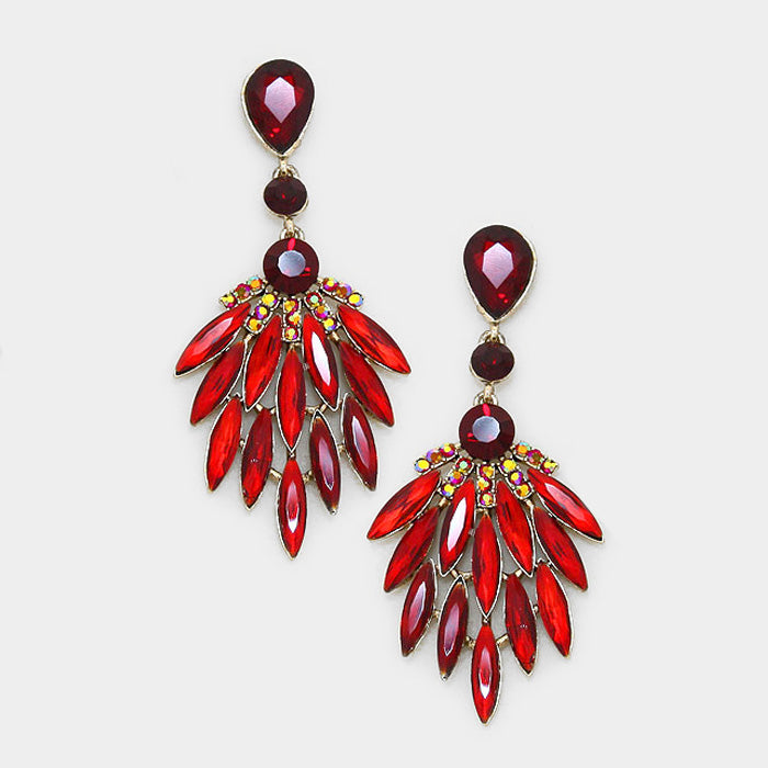Red Acrylic Earrings Dark Red Drop Earrings, Deep Red Earrings, Lightweight  Red and Gold Earrings, Hypoallergenic Oval Dangle Earrings - Etsy