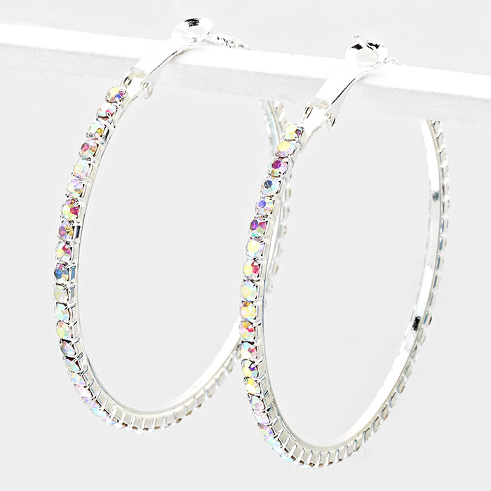 AB Crystal Rhinestone Hoops | 2.25" | 225463