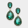 Little Girls Emerald Teardrop Earrings | 503368