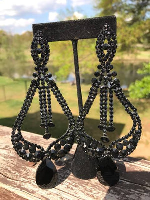 Black Pageant Earrings | "Miss America" | 439624