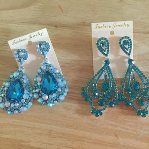 Teal Chandelier Earrings | H202-13