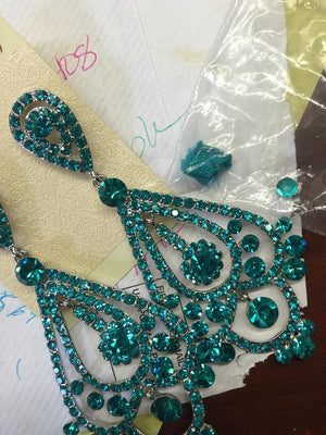 Teal Chandelier Earrings | H202-13