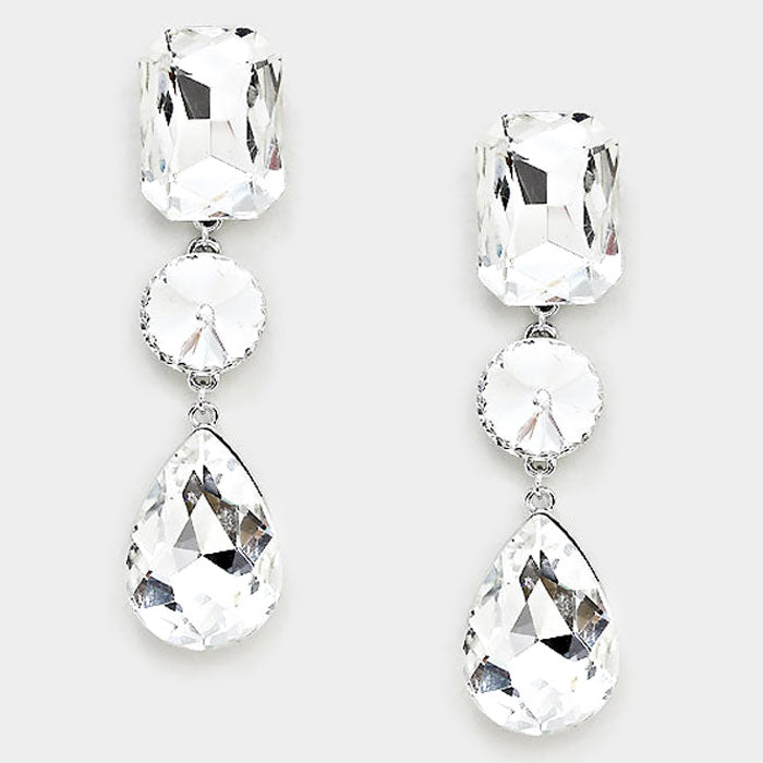 Crystal Multi Drop Earrings Crystal Multi Drop Earrings