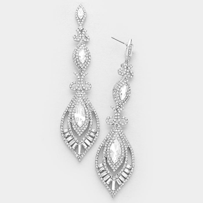 Victorian Crystal Statement Pageant Earrings | 287184