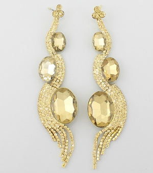 Large Gold & Topaz Earrings | JE3E6733LCTGD