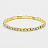 Crystal Single Row Tennis Bracelet on Gold