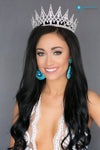 Aqua Chandelier Earrings | Pageant Chunky Earrings | H202-7