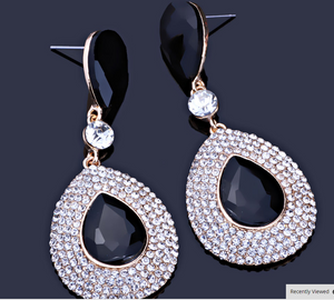 Black Drop Earrings | LMBBK
