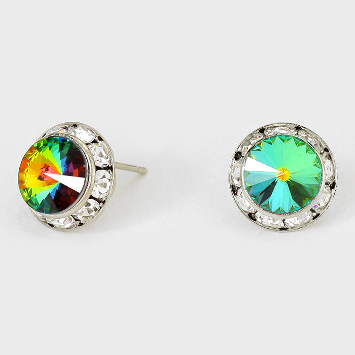 Volcano Multi Cololr Stud Earrings 0.5" | 123295