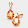 Little Girls Clip on Peach Teardrop Earrings | 334668