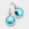 Small Teal Austrian Crystal Drop Earrings | 197800