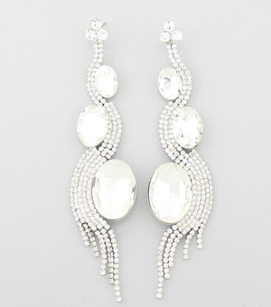 Large Crystal Pageant Earrings | JE3E6733CLRRD