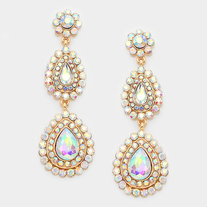 AB Teardrop Earrings on Gold | 311724