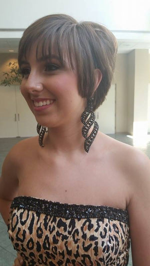 Long Black Statement Earrings | bolts | 368439