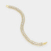 Crystal Rhinestone Clasp Bracelet on Gold | 297541