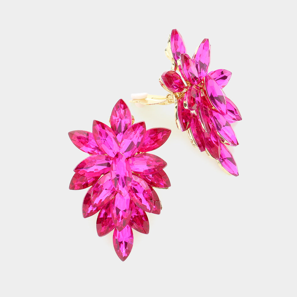 Fuchsia Hombre Clip On Earrings