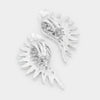 Pink & Green Crystal Marquise Stone Wing Clip On Earrings  | 309488
