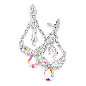 AB Crystal Pageant Earrings  | "Miss America"| Clip On | 439611