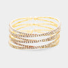 Crisscross Crystal Rhinestone Cuff Bracelet on Gold