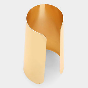 Wide Gold Metal Cuff Bracelet | 310969