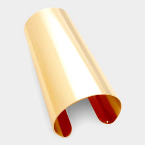 Wide Gold metal armor cuff bracelet
