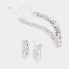 AB Crystal Rhinestone Choker with Matching Clip on Earrings  | Prom Jewelry | 401594