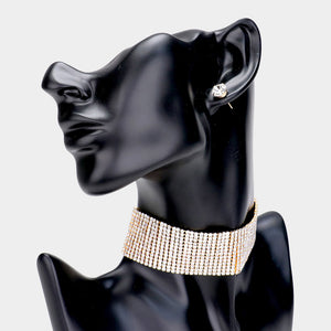 Crystal Rhinestone Choker Neckace