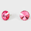 Pink Small Round Crystal Stud Earrings | 15mm = 0.59" | 114079