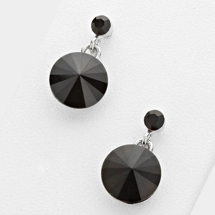 Little Girls Black Dangle Earrings