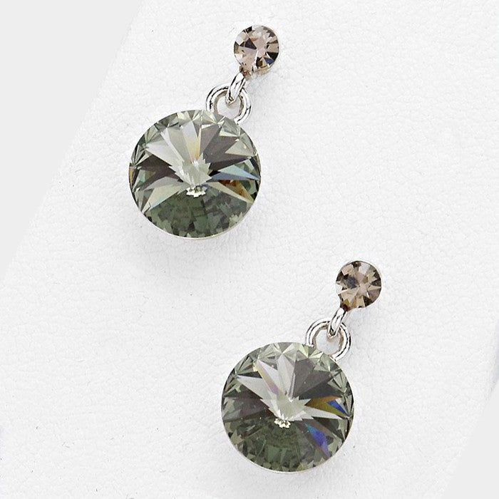 Little Girls Black Diamond Dangle Earrings  | 120687