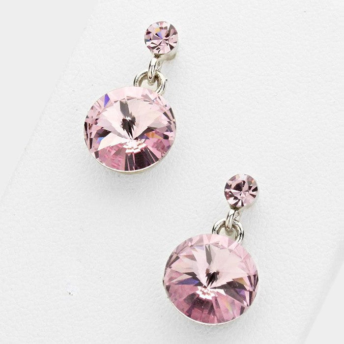 Little Girls Light Purple Dangle Earrings