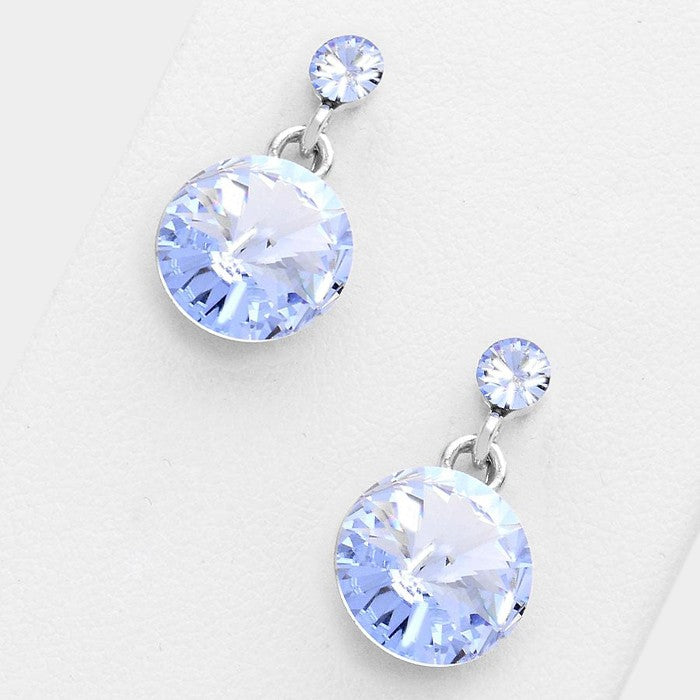 Little Girls Light Blue Dangle Earrings