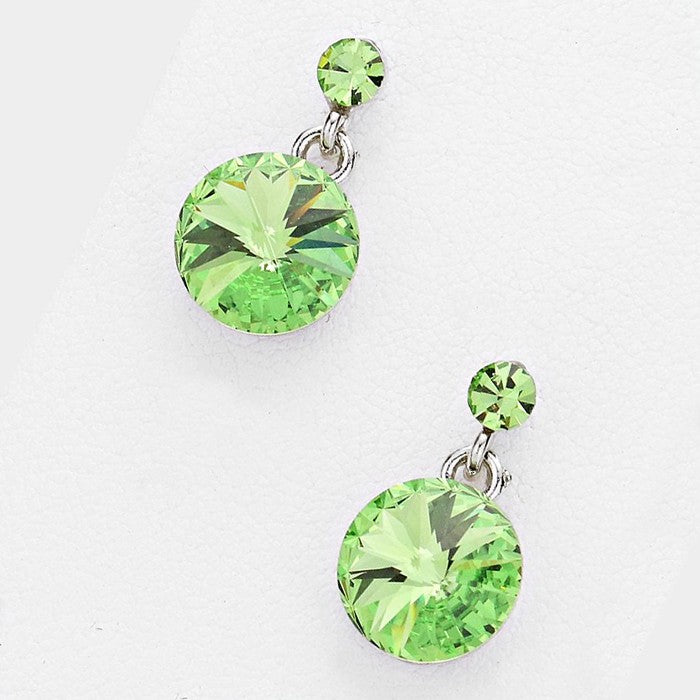 Little Girls Peridot Dangle Earrings