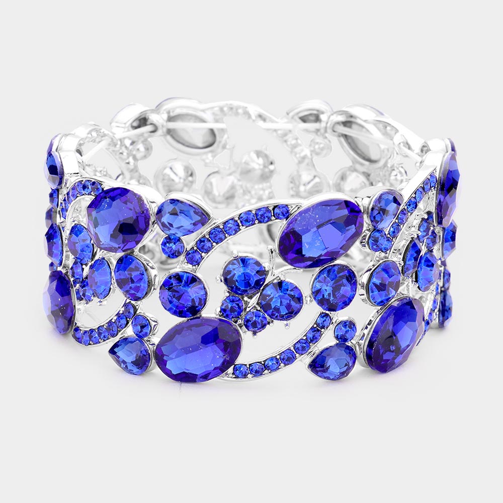 Sapphire Crystal Butterfly Stretch Bracelet