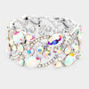 AB Crystal Butterfly Stretch Bracelet