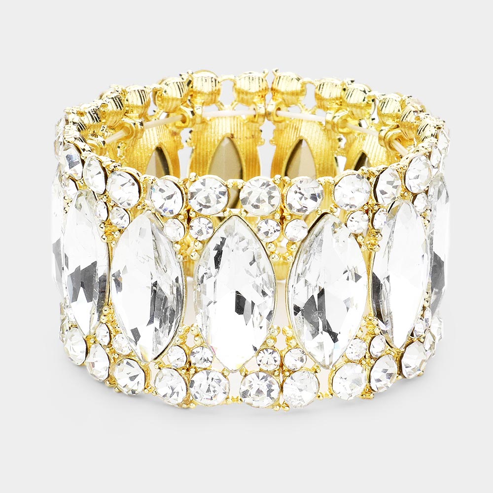 Designer luxury bracelet fashion jewelry Gold Flower zircon adjustable  female prom party bracelet - Walmart.com