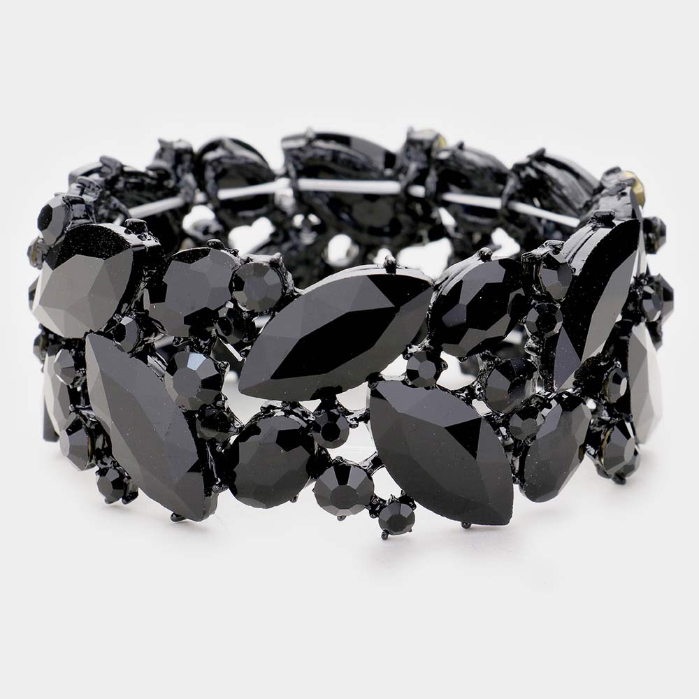 Black rhinestone deals bracelet