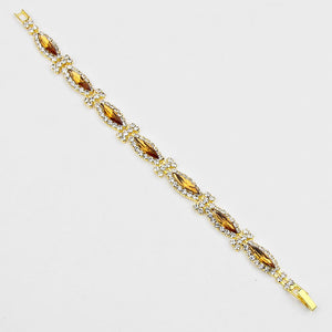 Light Topaz Marquis Rhinestone Bracelet | 174919