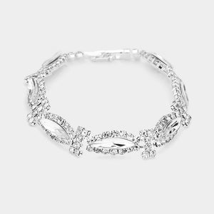Clear Marquis Rhinestone Bracelet