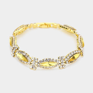 Light Topaz Marquis Rhinestone Bracelet