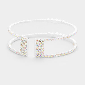 AB Crystal Surround Cut Out Cage Pageant Bracelet  | Pageant Jewelry | 398397