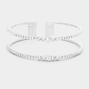 Crystal Surround Cut Out Cage Pageant Bracelet