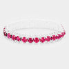 Fuchsia Crystal Stretch Bracelet