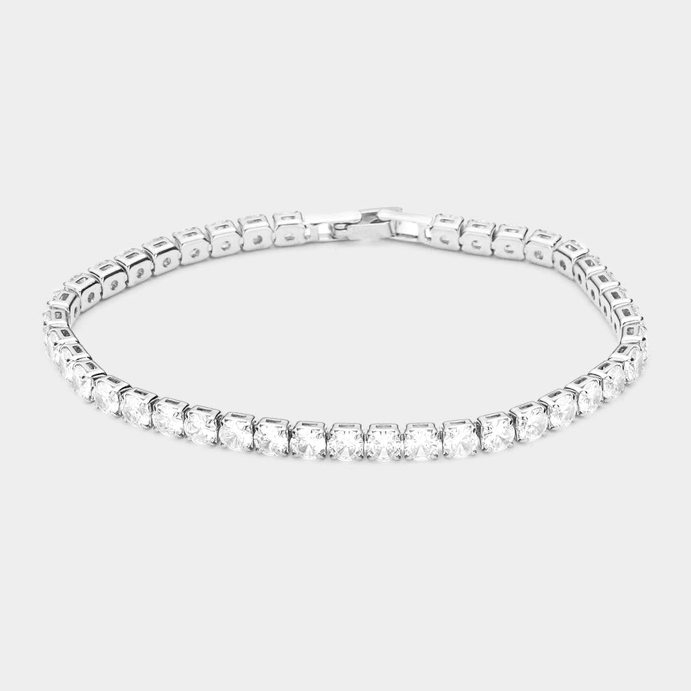 Clear Crystal Tennis Bracelet