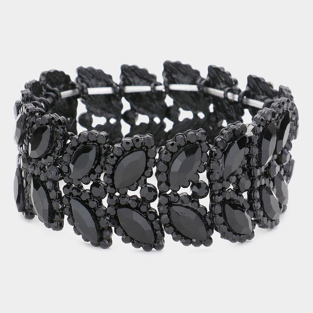 Jet crystal bracelet on sale