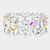 AB Marquise Crystal Rhinestone Stretch Prom Bracelet  | Pageant Bracelet