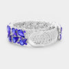 Crystal Sapphire Teardrop Adjustable Pageant Bracelet | Prom Bracelet | 396009