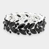Black Marquise Stone Stretch Pageant Bracelet  | Prom Jewelry