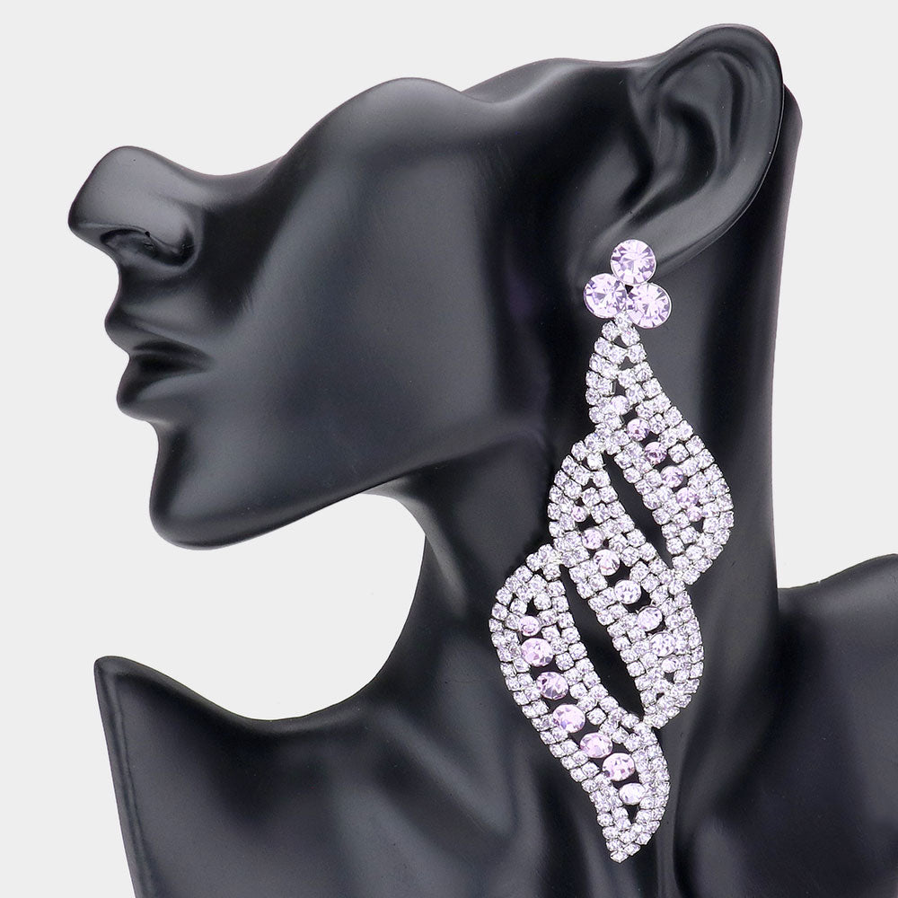 Long Lavender Statement Earrings | Lavender bolts