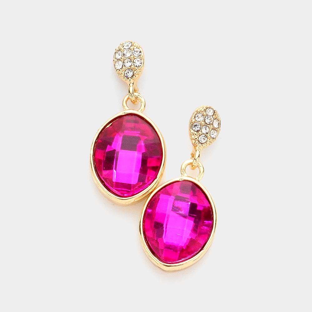 Small Fuchsia Dangle Earrings | Interview Earrings